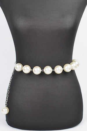 Oversized Pearl Chain Belt – Main Event Boutique
